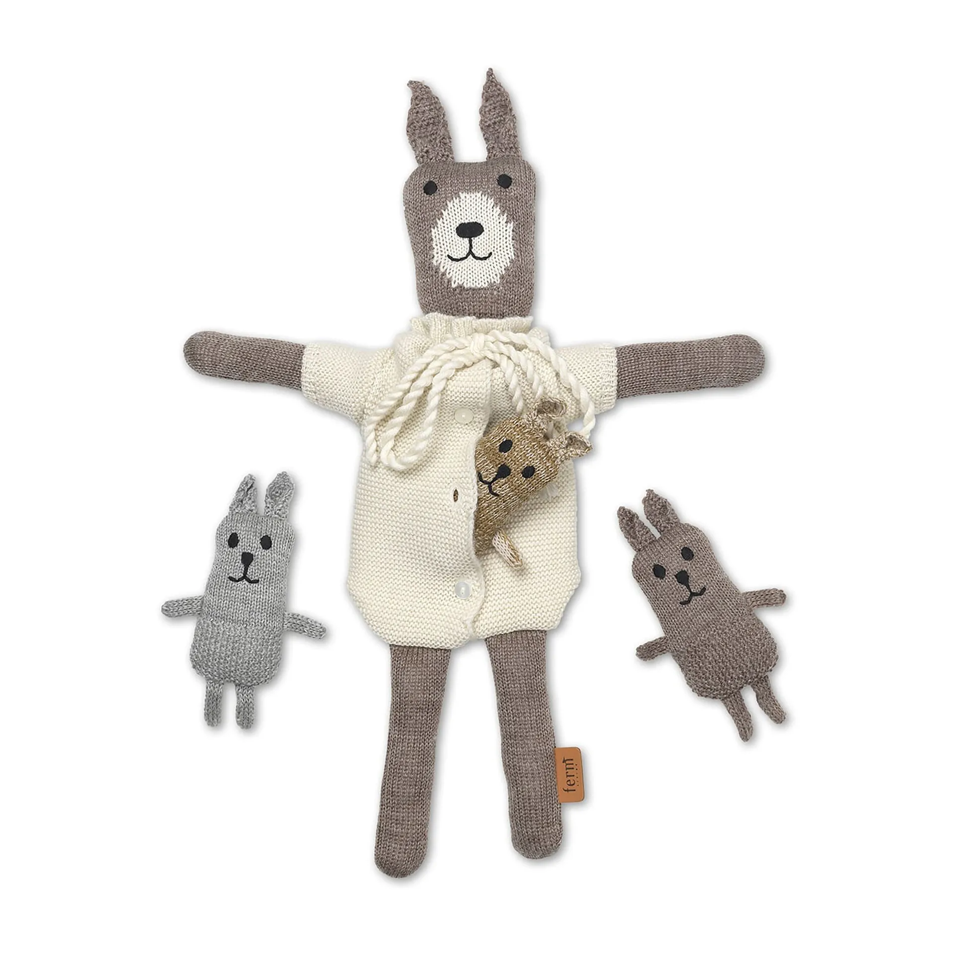 Lee merino rabbit family, 4 delar Ferm Living