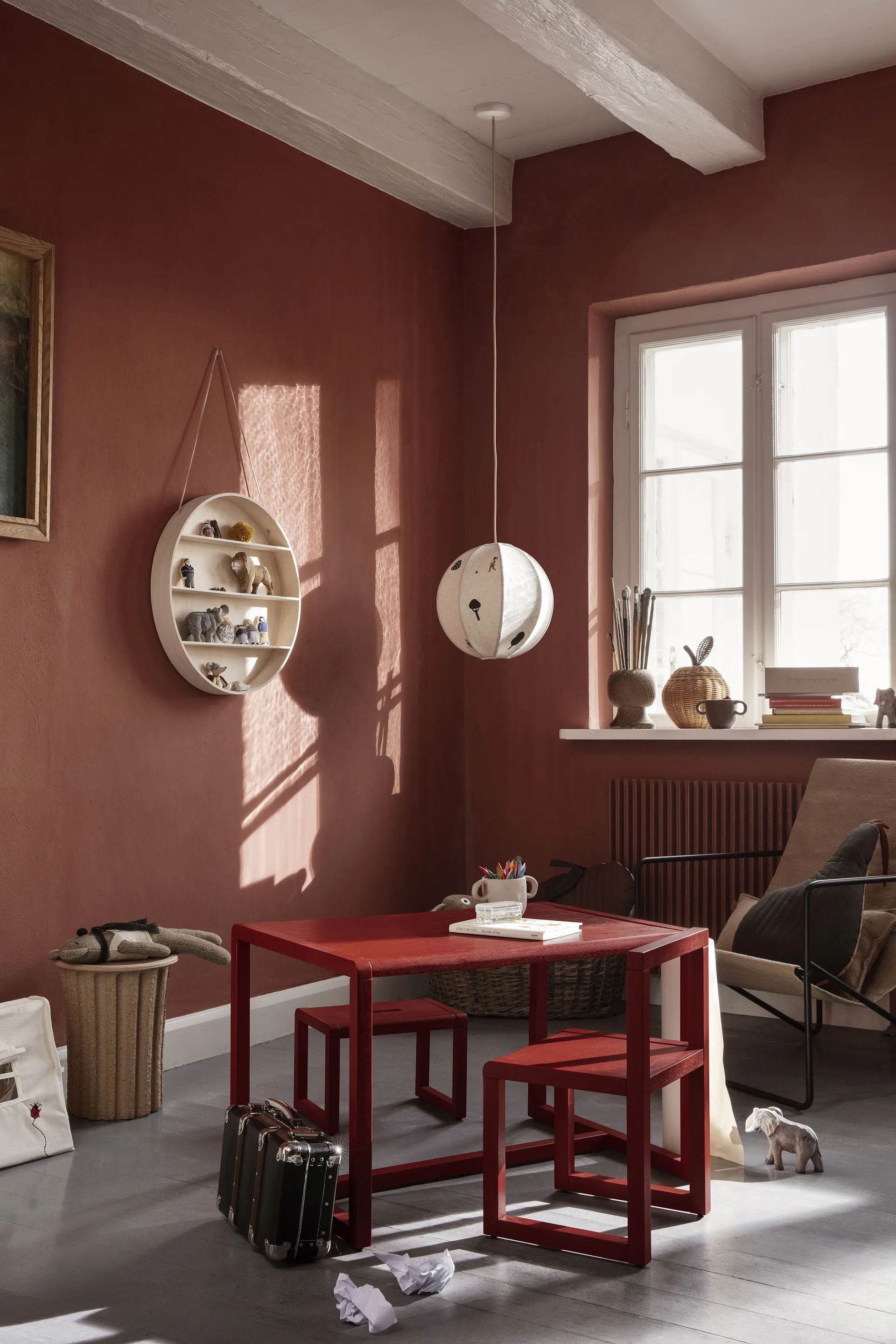 Little Architecht barnstol, Poppy red Ferm Living
