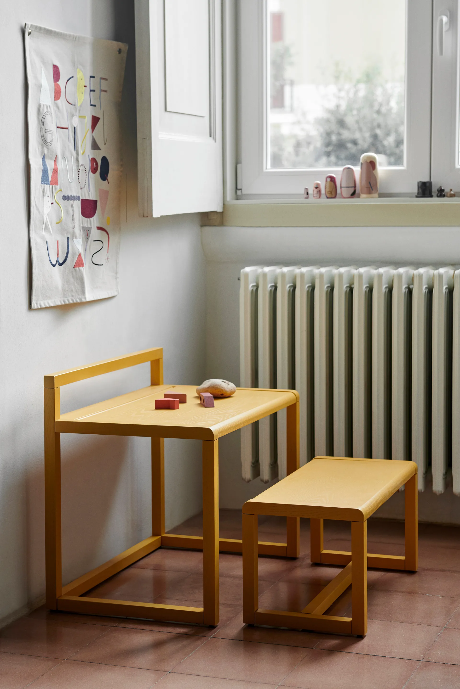 Little Architect bänk, Yellow Ferm Living