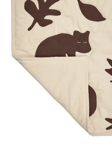 Lunden filt - Off-white-dark chocolate, 80x110 cm - Ferm Living