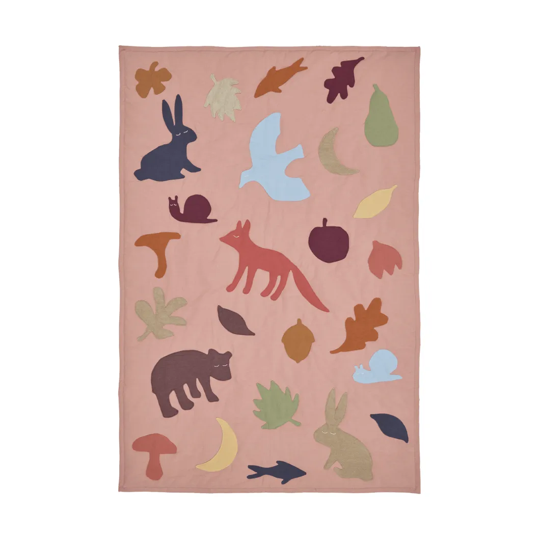 Lunden filt, Rose-multi, 80x110 cm Ferm Living