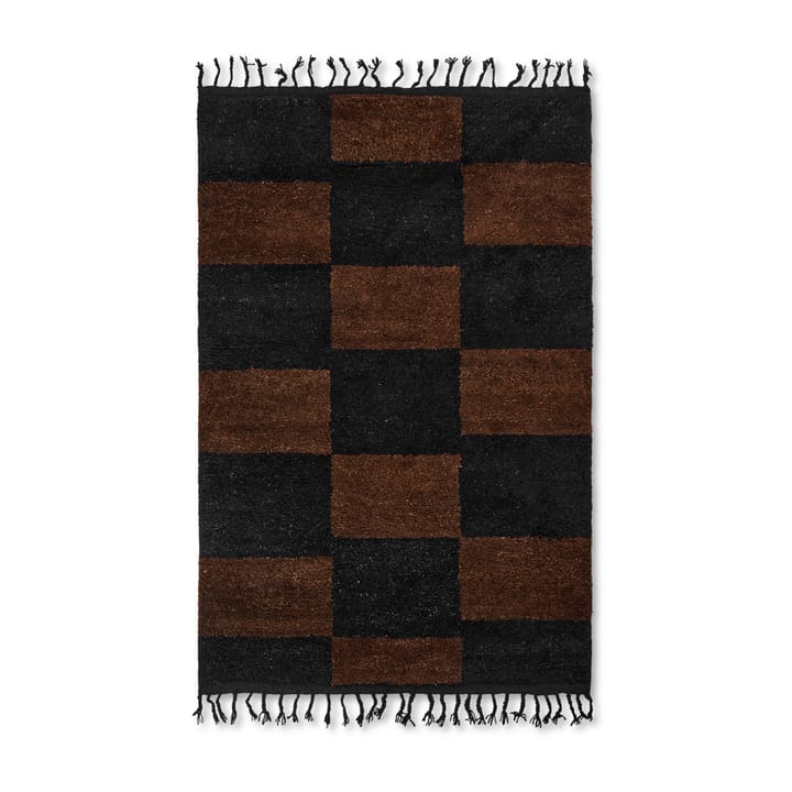 Mara handknuten matta 120x180 cm - Black-chocolate - Ferm LIVING