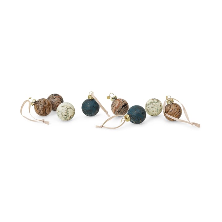 Marble dekorationskula mixed 8-pack - Small - Ferm LIVING