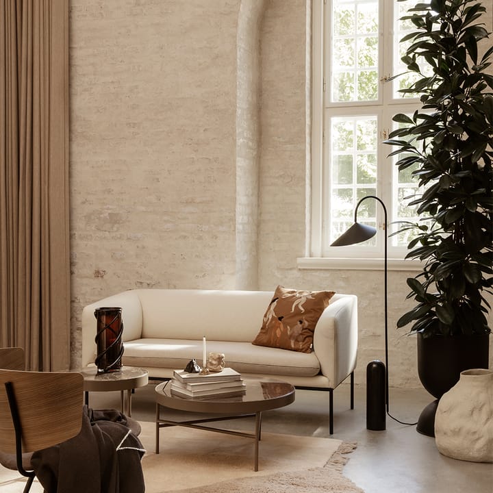 Marble Table soffbord, marmor svart, medium, svart stativ Ferm Living