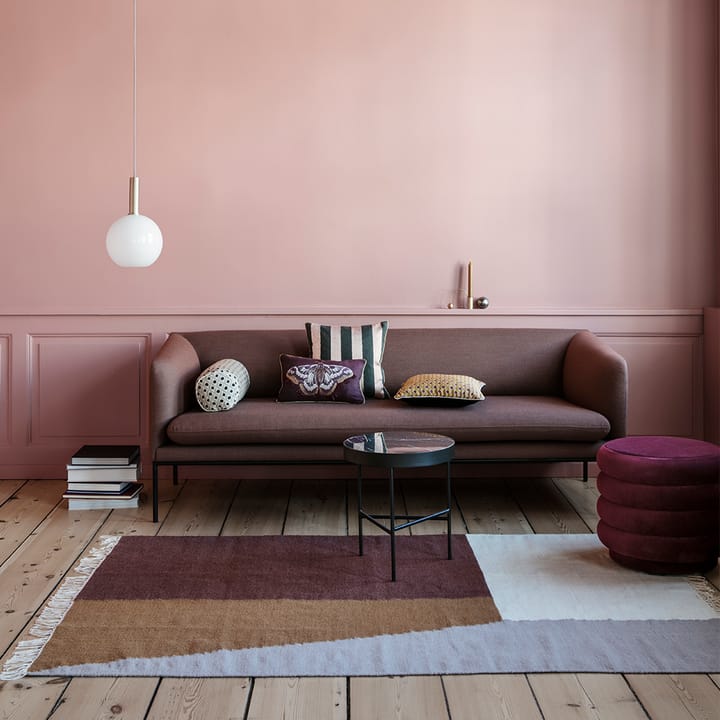 Marble Table soffbord, marmor svart, medium, svart stativ Ferm Living
