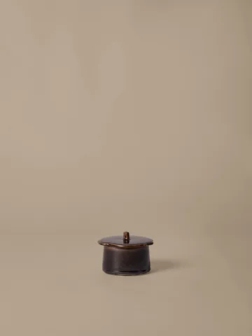 Marnen burk med lock - Carob brown, Ø13x7 cm - Ferm Living