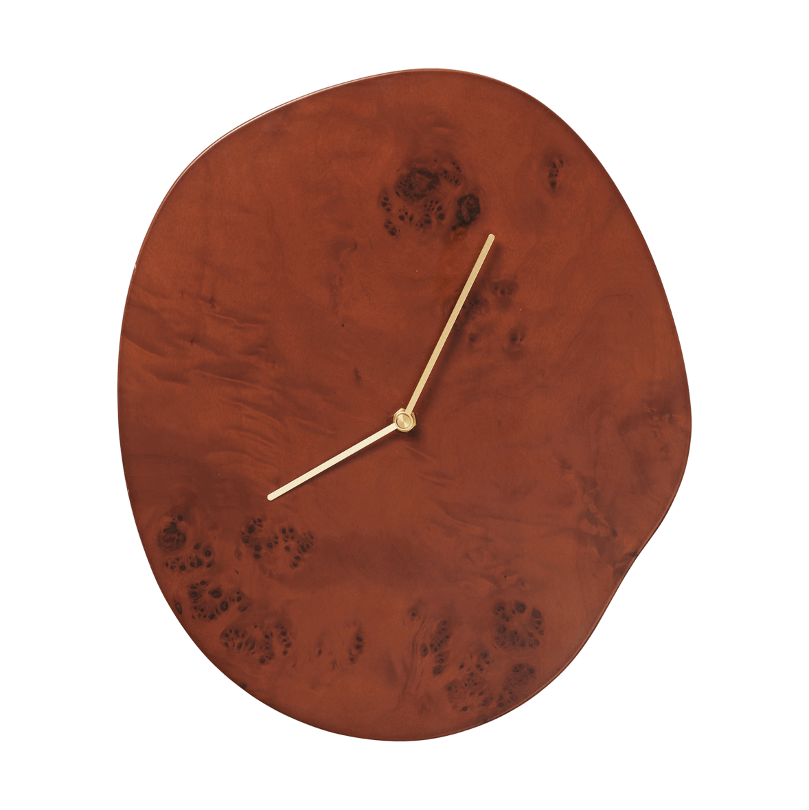 Ferm Living Melt väggklocka 28x33 cm Dark stained burl
