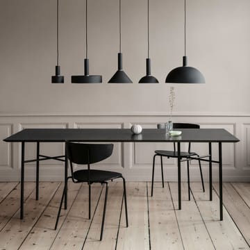 Mingle matbord - oak black, 210cm, svarta metallben - ferm LIVING