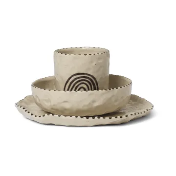 Naive barnservis 3 delar - Red brown - Ferm Living