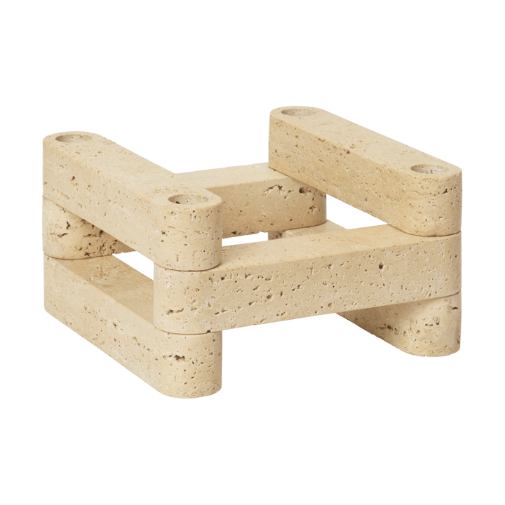 Newel modul ljusstake 6 delar - Travertine - Ferm Living