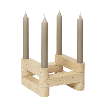 Newel modul ljusstake 6 delar - Travertine - Ferm Living