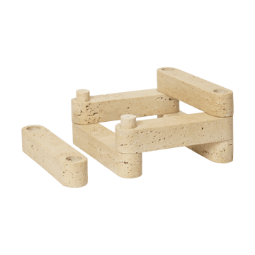Newel modul ljusstake - Travertine - Ferm Living