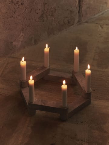 Newel modul ljusstake - Travertine - Ferm Living