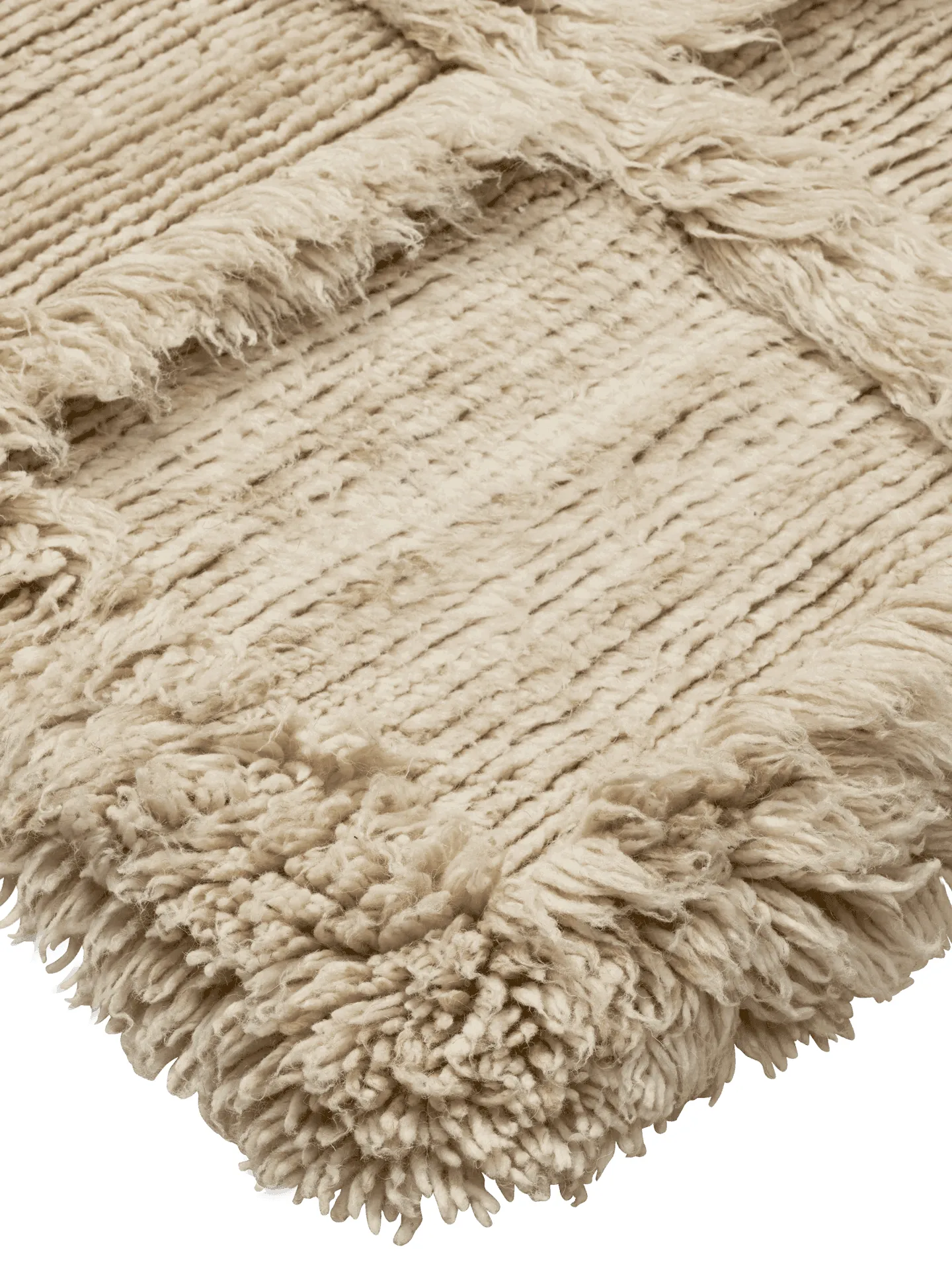 Norte grid matta, Natural, 160x235 cm Ferm Living