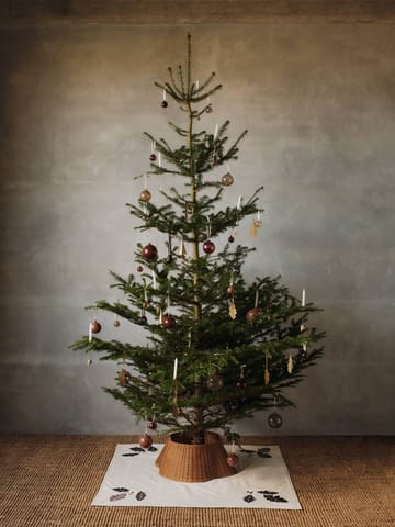 Oak christmas tree blanket julgransmatta 120x120cm - Natural - Ferm Living