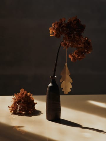 Oak leaf dekorationshängen 13,5 cm 4 pack - Brass - Ferm Living