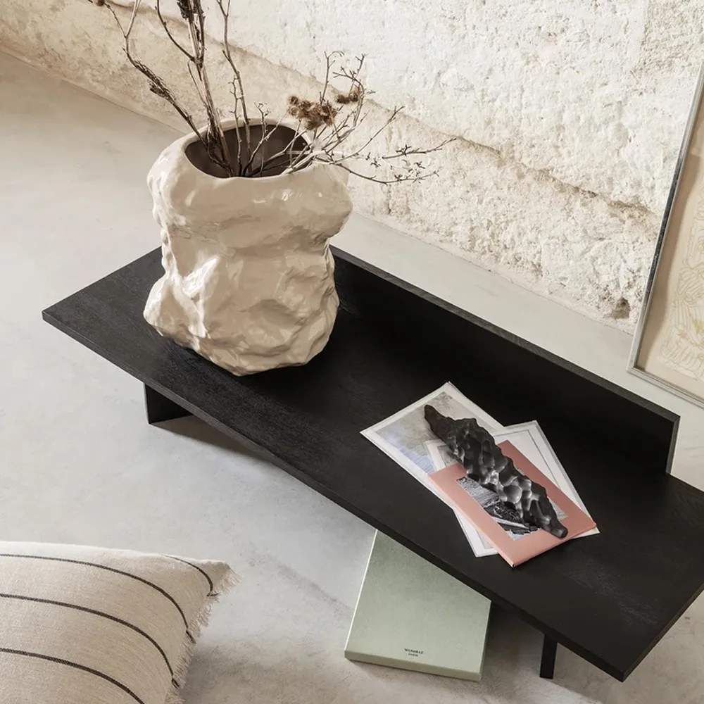 Oblique bänk, oak black oiled Ferm Living