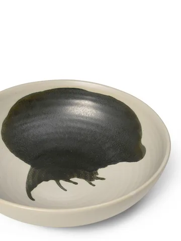 Omhu skål large ⌀28 cm - off white-charcoal - Ferm Living