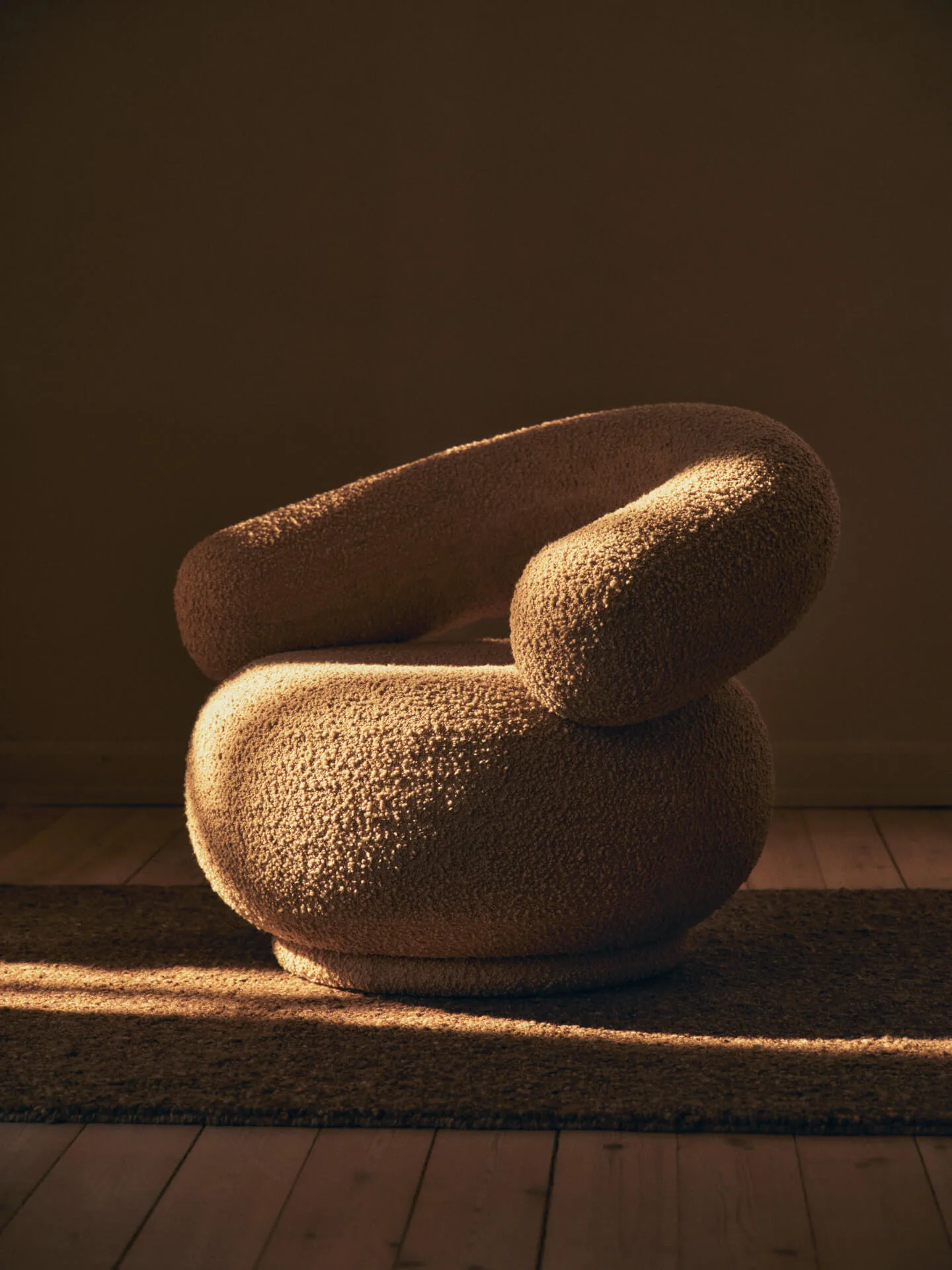 Orbo Lounge chair, Raw bouclé - Natural Ferm Living
