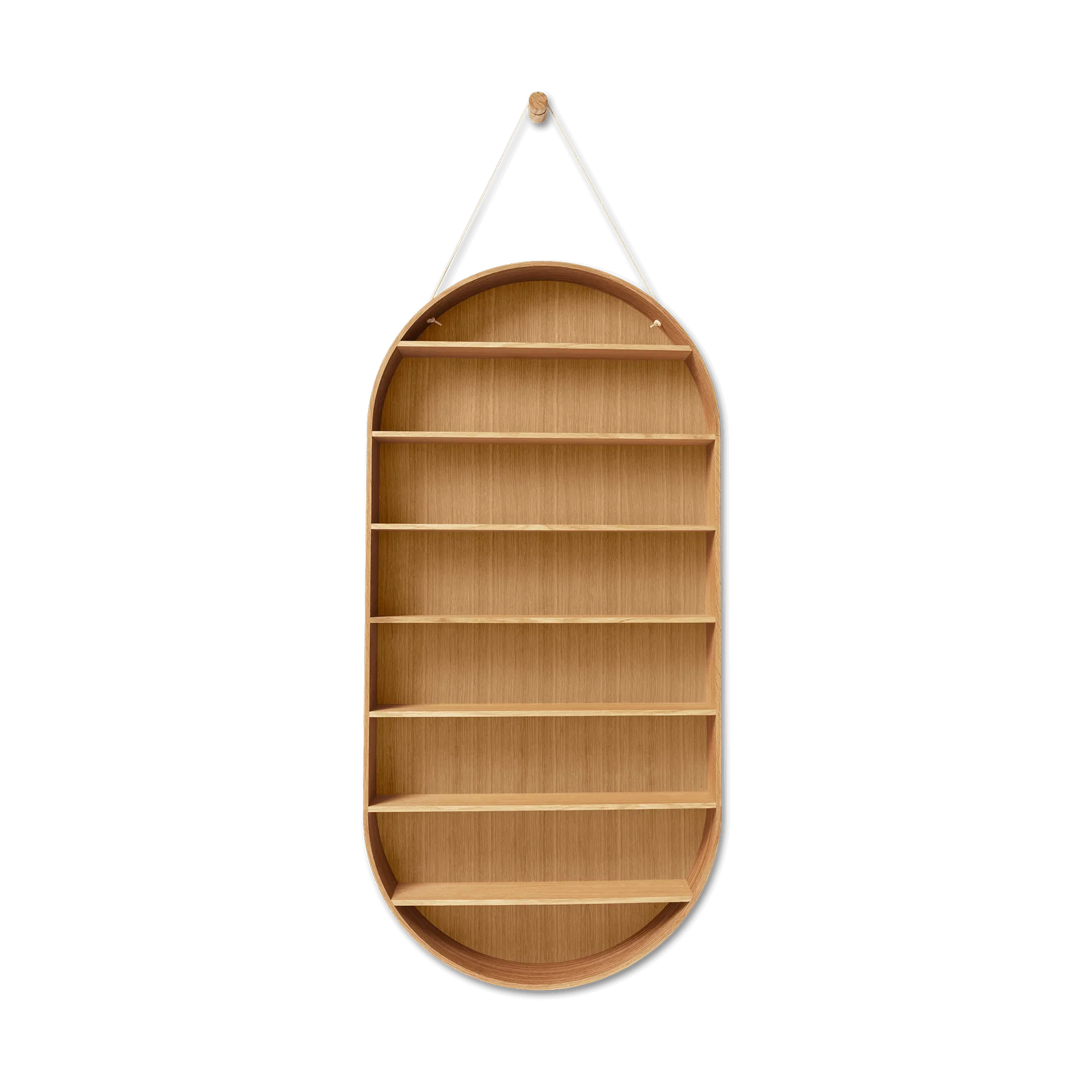 Oval Dorm hylla, Oiled oak Ferm Living