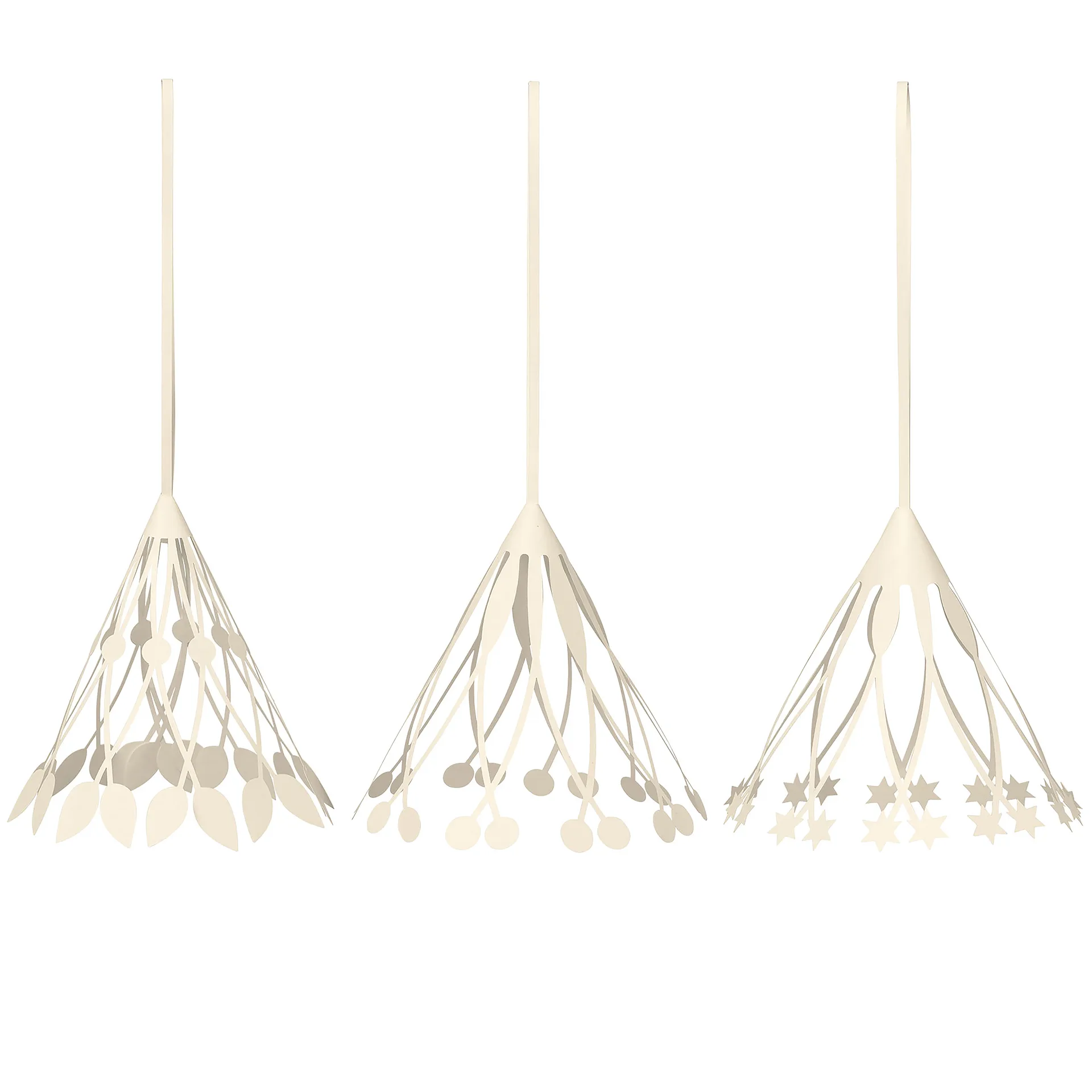 Paper tassels julhänge vit 3-pack, Off-white Ferm Living