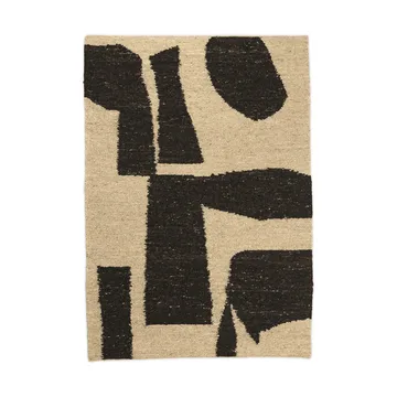 Piece ullmatta - Off-white-Coffee, 140x200 cm - Ferm Living