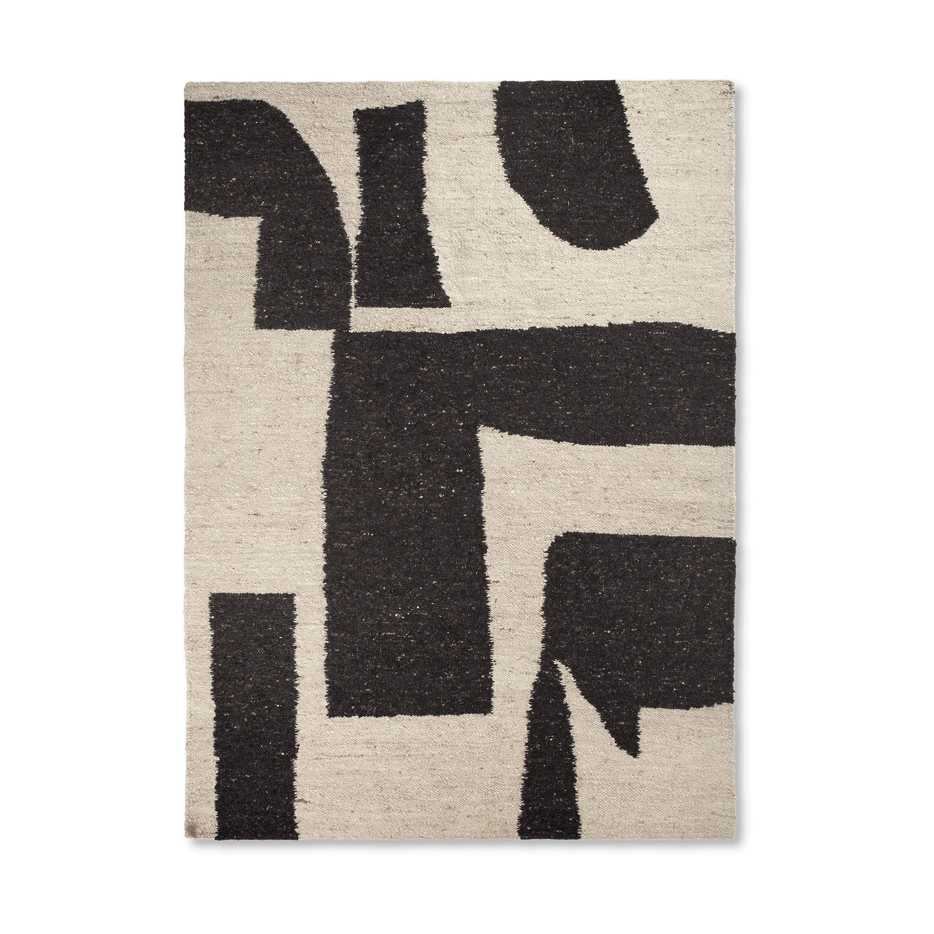 Piece ullmatta, Off-white-Coffee, 200x300 cm Ferm Living