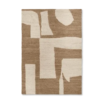 Piece ullmatta - Off-white-Toffee, 200x300 cm - Ferm Living