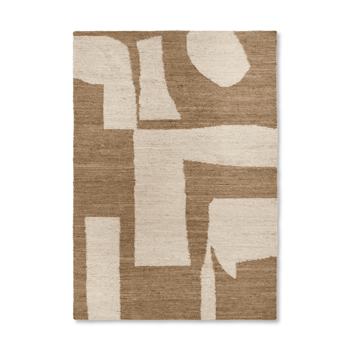 Piece ullmatta - Off-white-Toffee, 200x300 cm - Ferm Living