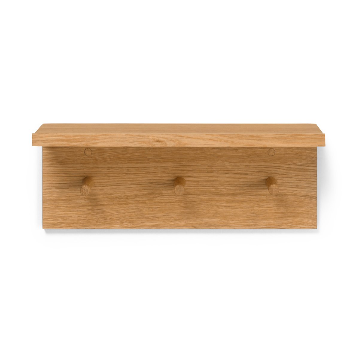 Ferm Living Place Rack knopplist hylla ek Small | Skandinavisk Design | Krokar & Hängare | Brun