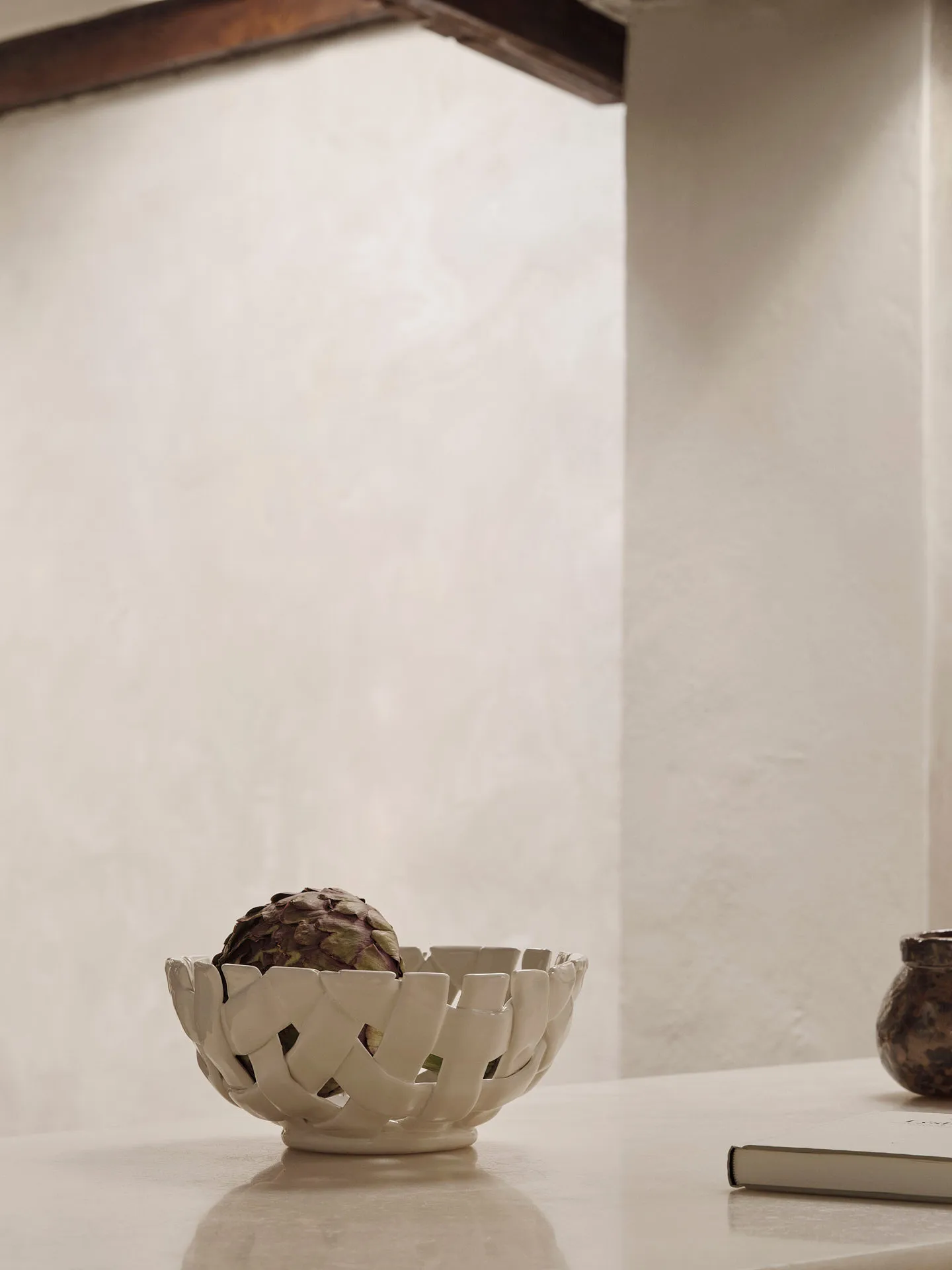 Plait skål Ø24 cm, Off white Ferm Living