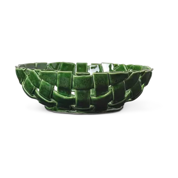 Plait skål Ø30 cm - Emerald green - Ferm Living
