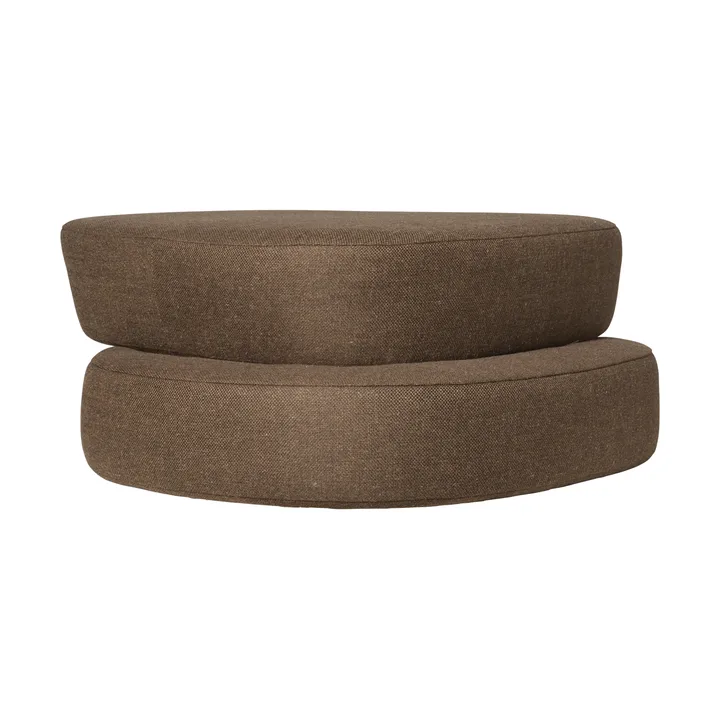 Plyo staple ottoman - Dark brown - Ferm Living