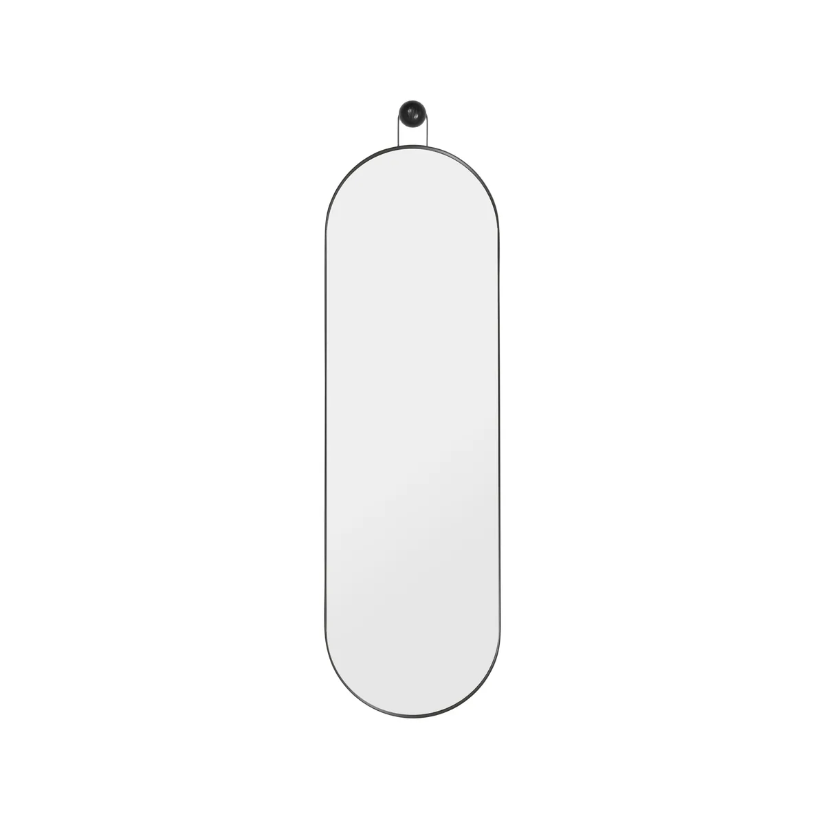 ferm LIVING Poise oval spegel svart