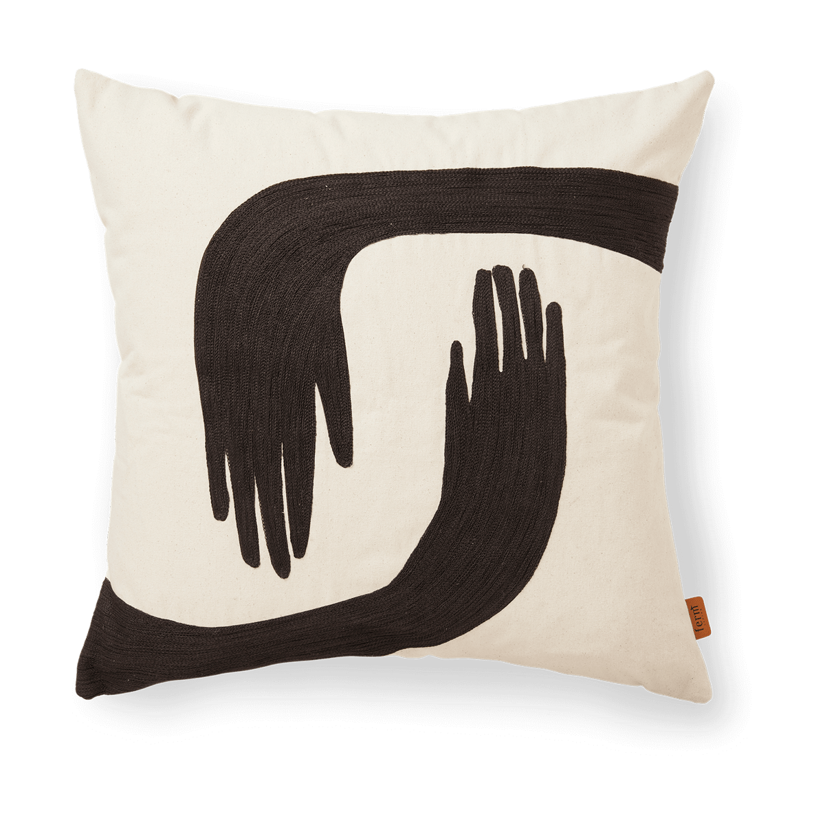 Ferm Living Pose kudde 50x50 cm Coffee-undyed | Skandinavisk Design | Kuddar | Vit