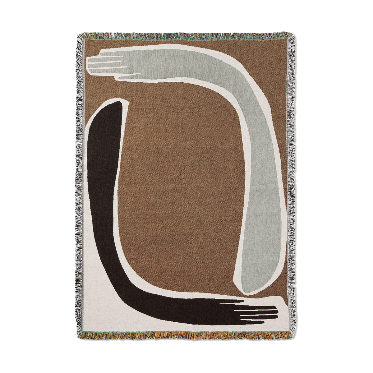 Ferm Living Pose Tapestry pläd 120x170 cm Coffee | Skandinavisk Design | Ullplädar & Ullfiltar | Brun