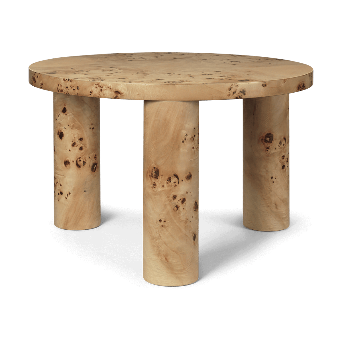 Ferm Living Post soffbord small 65 cm Burl veneer | Skandinavisk Design | Soffbord | Beige