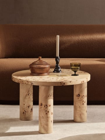 Post soffbord small Ø65 cm - Burl veneer - ferm LIVING