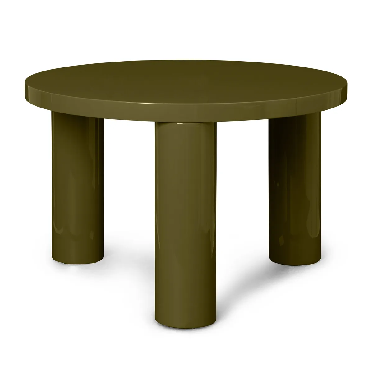 ferm LIVING Post soffbord small Ø65 cm Olive