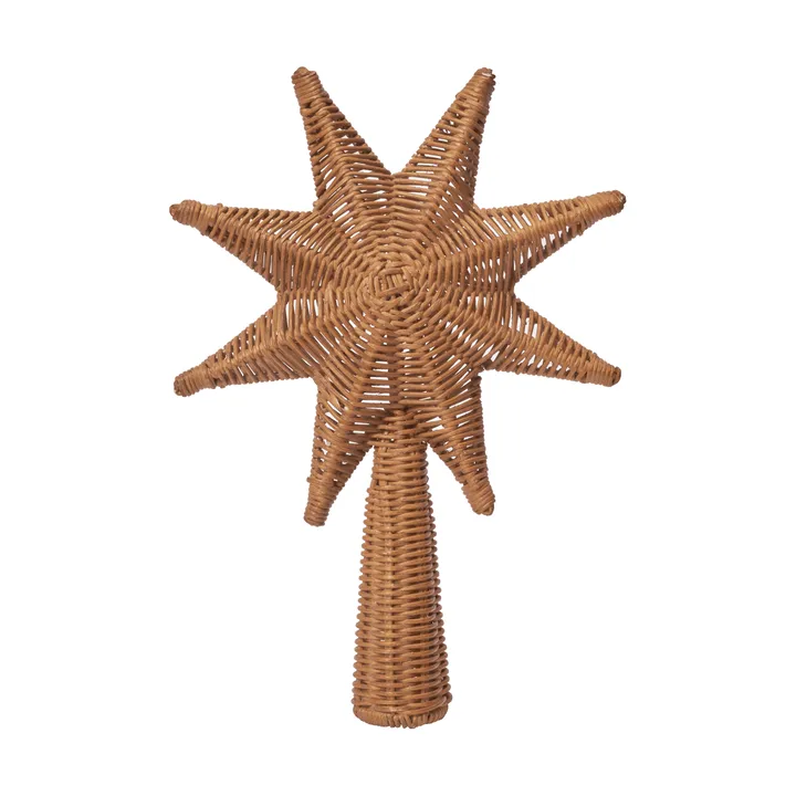 Rattan christmas tree top star julgransstjärna - Natural, 29,5 cm - Ferm Living