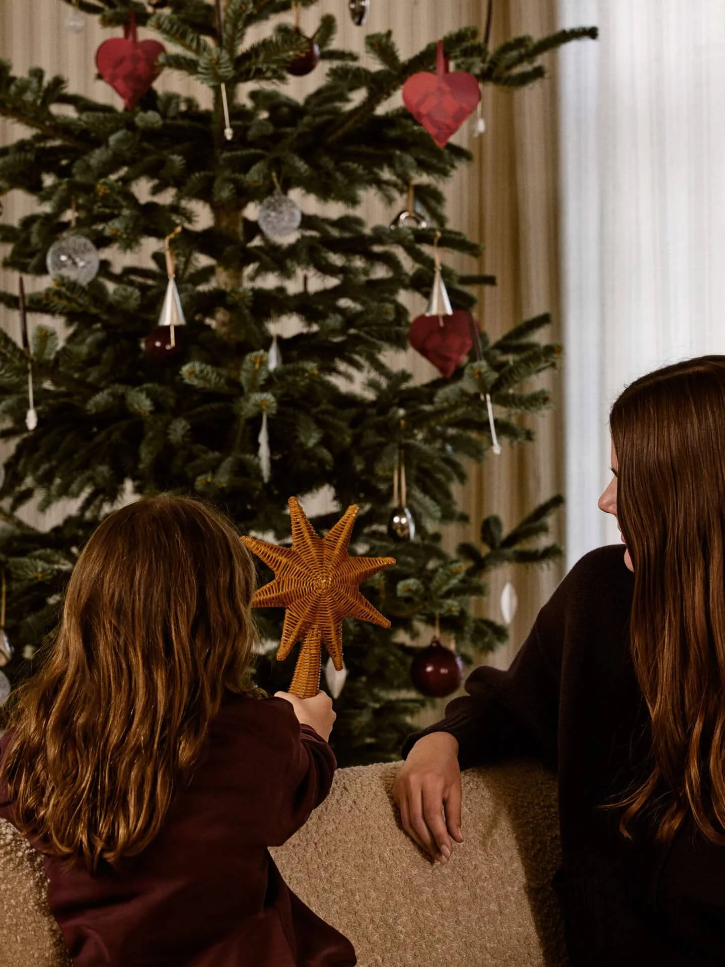 Rattan christmas tree top star julgransstjärna, Natural, 29,5 cm Ferm Living