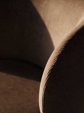 Rico dining chair på hjul Devoré Velvet - Flint Grey - Ferm Living