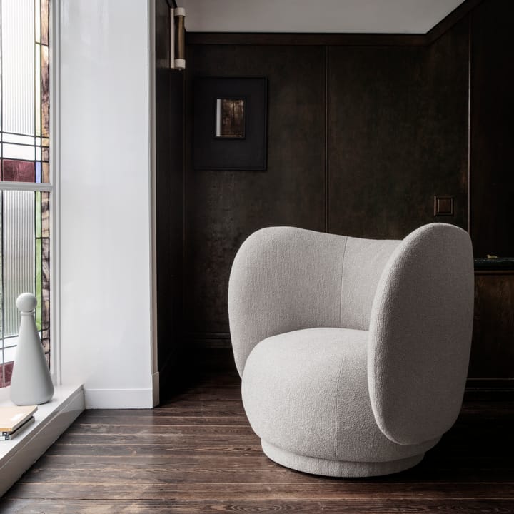 Rico lounge chair bouclé - Off-white - ferm LIVING