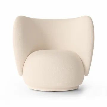 Rico lounge chair bouclé - Wool bouclé offwhite - Ferm Living