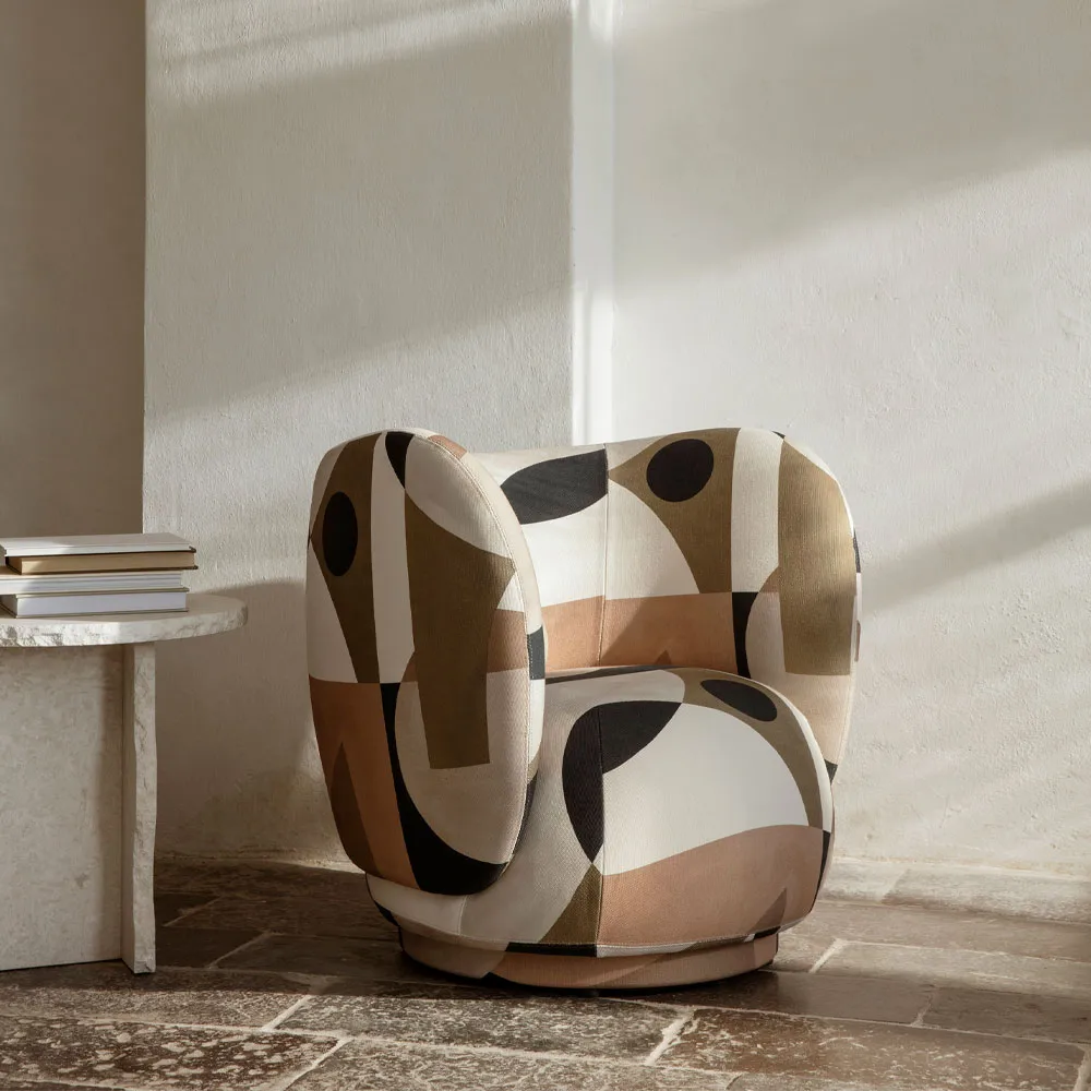 Rico lounge chair fåtölj, brown, brushed Ferm Living