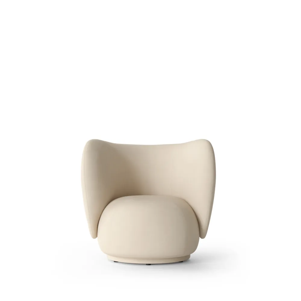 ferm LIVING Rico lounge chair fåtölj offwhite, brushed