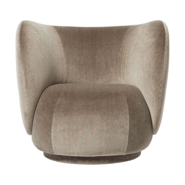 Rico lounge chair fåtölj swivel - Devoré velvet-Flint grey - Ferm Living
