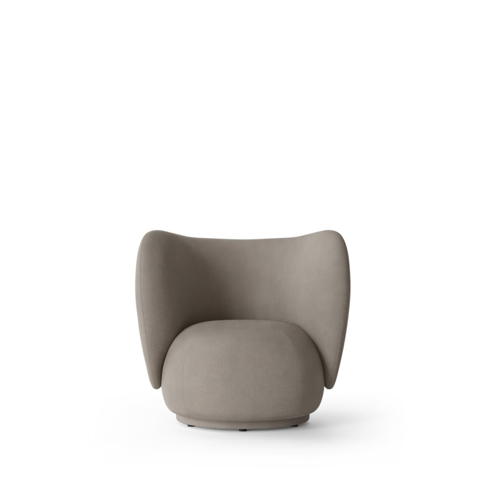 Ferm Living Rico lounge chair fåtölj warm grey, brushed