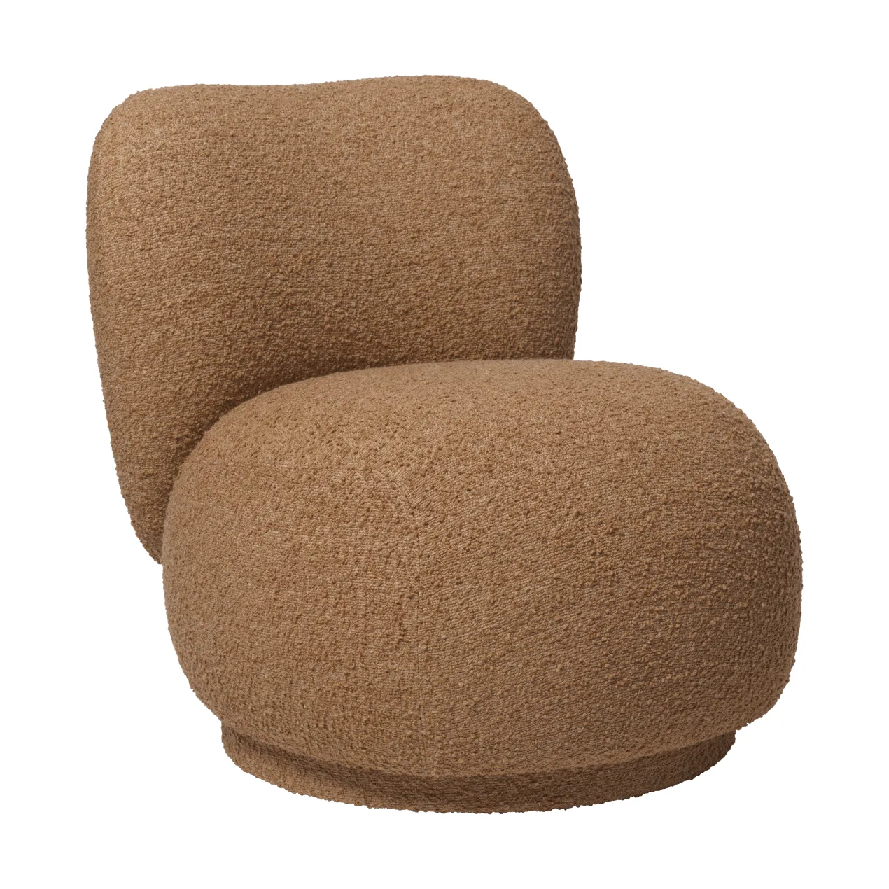 Rico lounge chair raw bouclé piccolo fåtölj, Tan Ferm Living