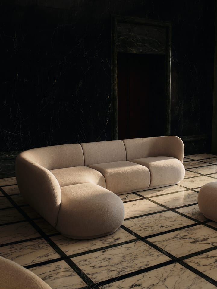 Rico open soffmodul L, Soft bouclé-natural Ferm Living